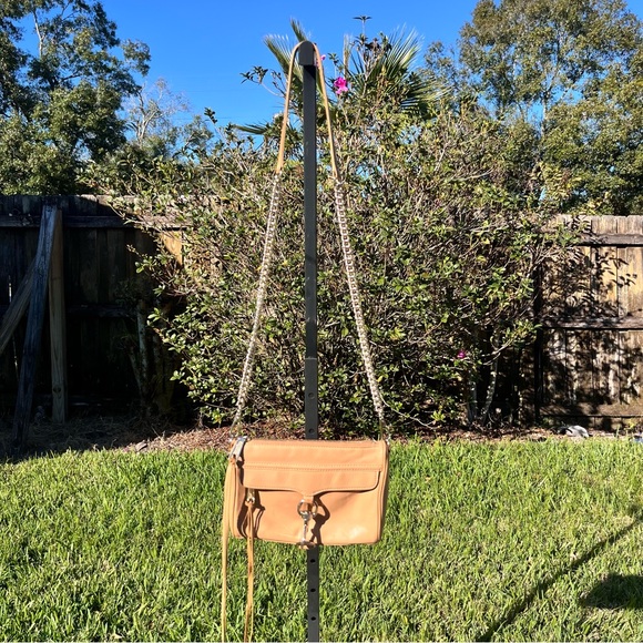Rebecca Minkoff Mini Mac Tan Leather Crossbody Bag - Picture 1 of 15
